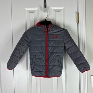 Underarmour Boys Grey Coldgear Coat Size 4